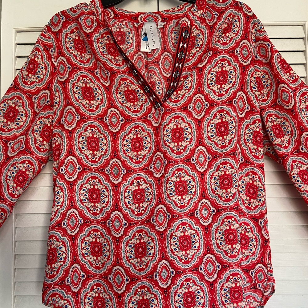 Society Girl: V-Neck Blouse